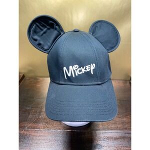 Disney Mickey Mouse Black Baseball Cap with‎ Ears Adjustable Snapback